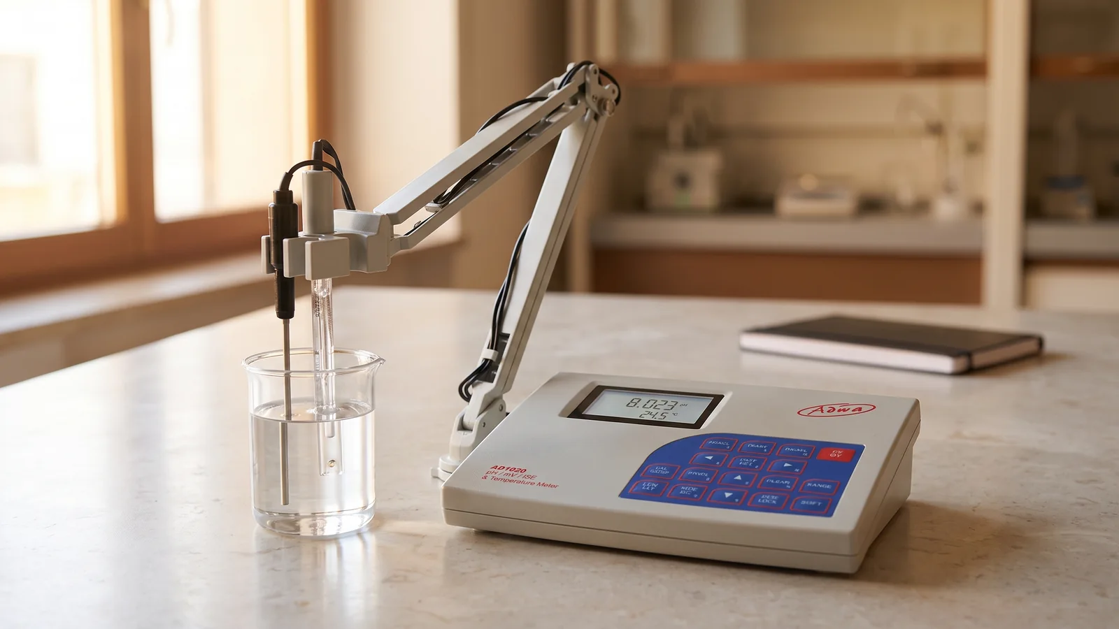 AD1020 – laboratóriumi pH-mérés elektródatartó állvánnyal