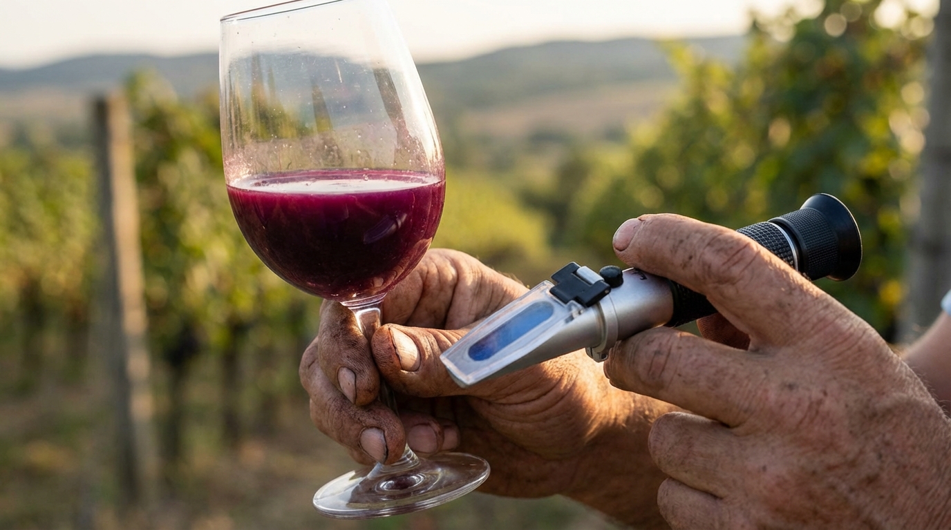 Must cukorfokának vizsgálata fény előtt